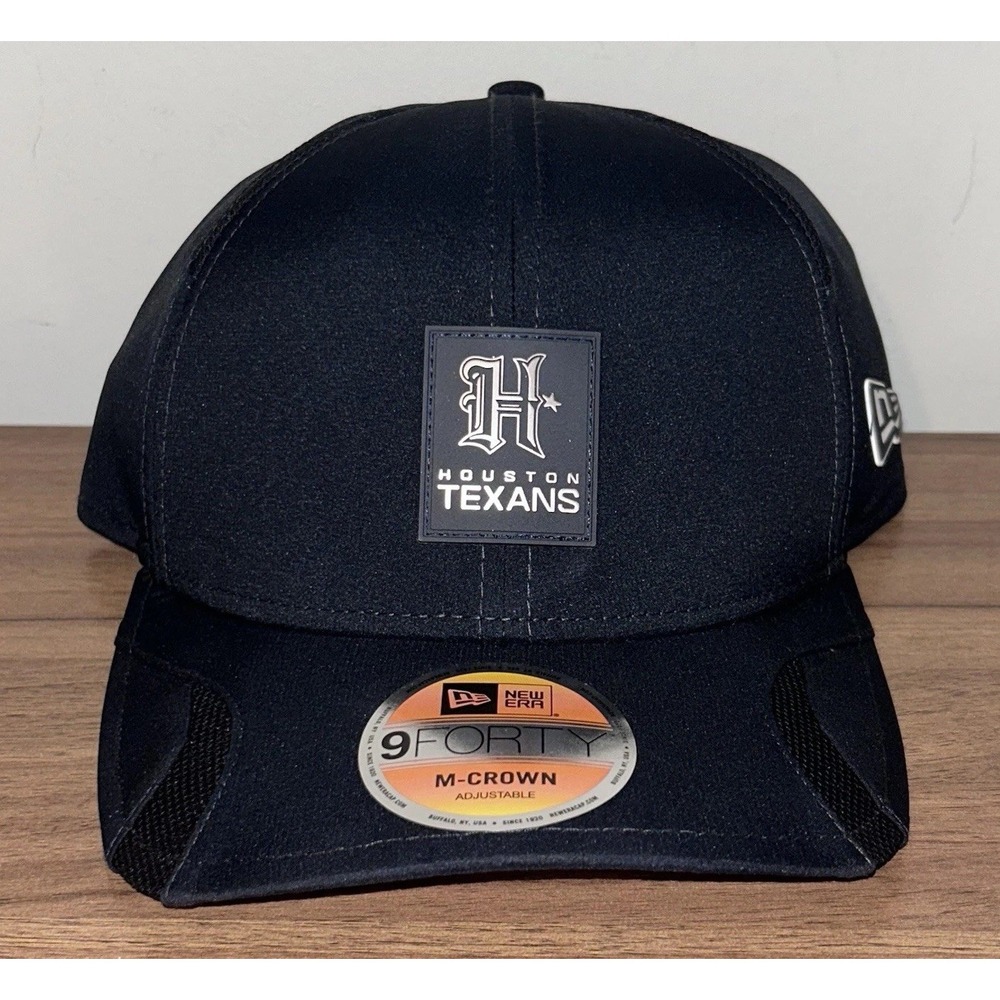New Era 9Forty Houston Texans 2025 Sideline M-Crown Adjustable Hat Cap Navy New